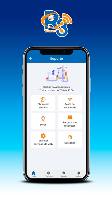 R3 Fibra - Suporte Cliente Screenshot