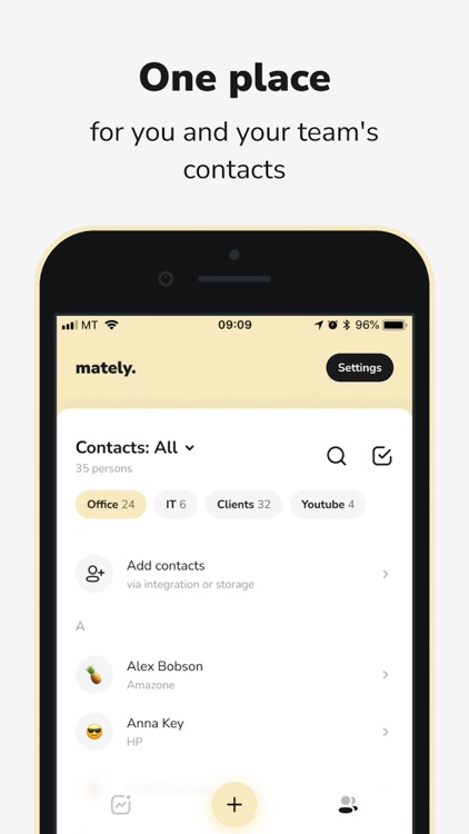 Mately - contacts management
