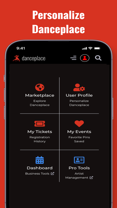 Danceplace App Screenshot