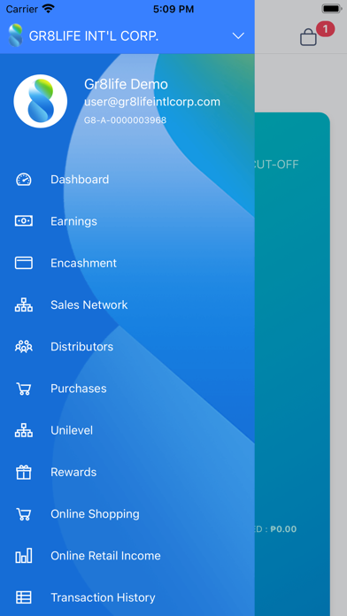 Gr8Life International Corp. Screenshot