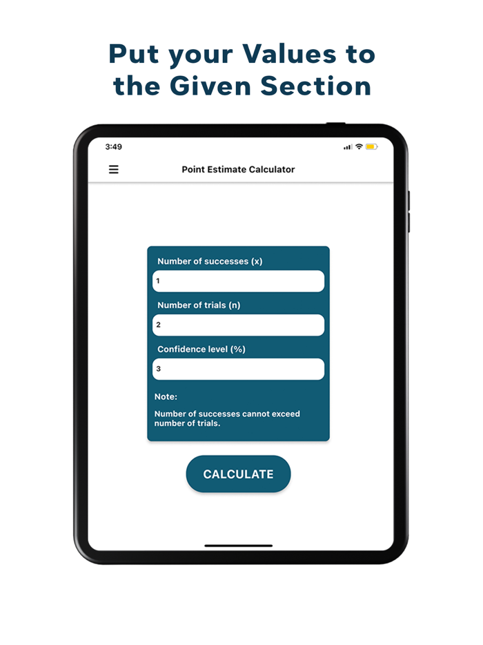 Point Estimate Calculator