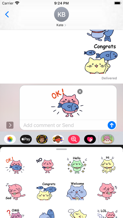 Screenshot #5 for Cat Cat 2 Stickers Pack