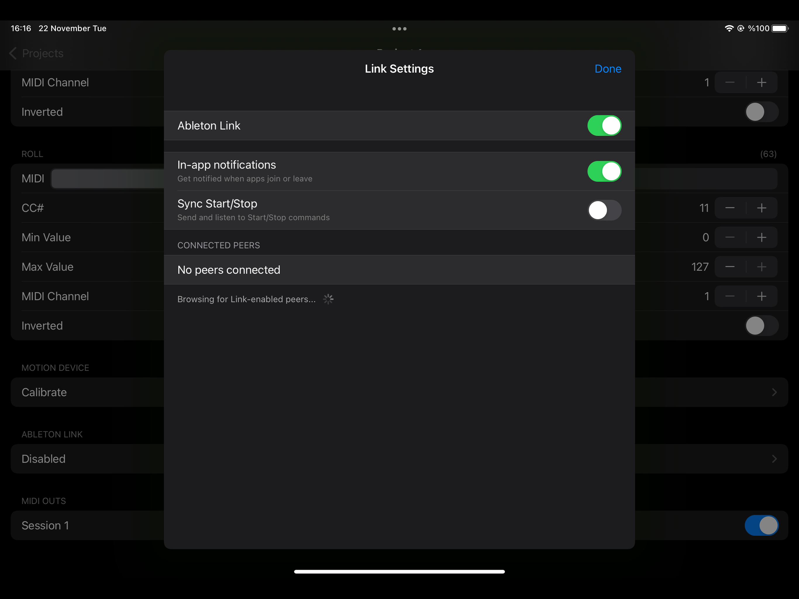 MIDI Motion for Apple Watch