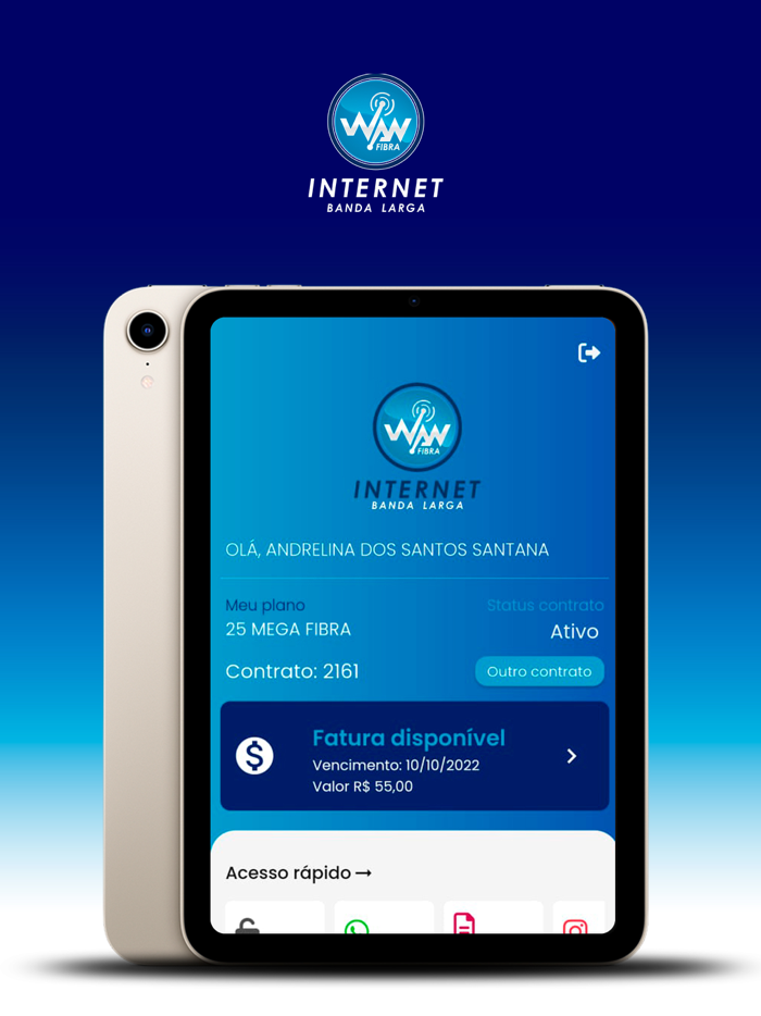 WAN Internet - App do cliente
