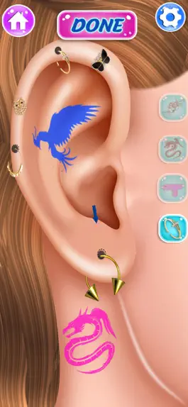 Game screenshot Piercing Jewelry Tattoo Salon apk