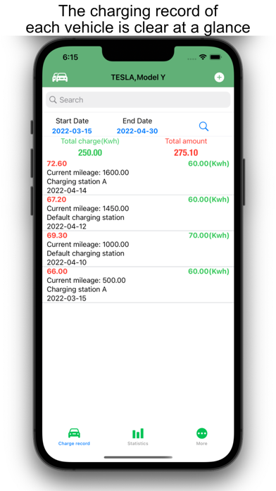 Daily Car Expense-Electric Car Screenshot