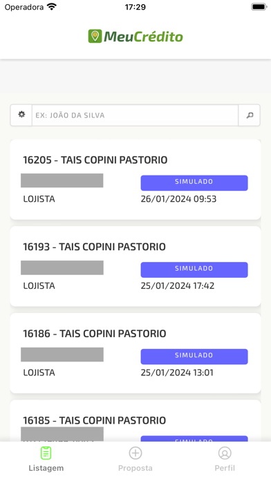 MeuCredito Lojista Screenshot