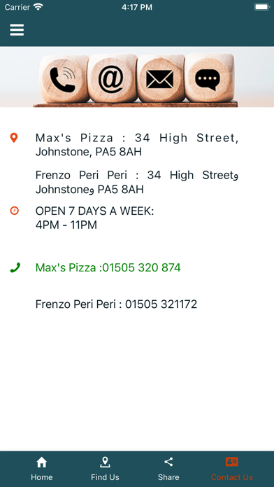Maxs Pizza & Frenzo Peri Peri Screenshot