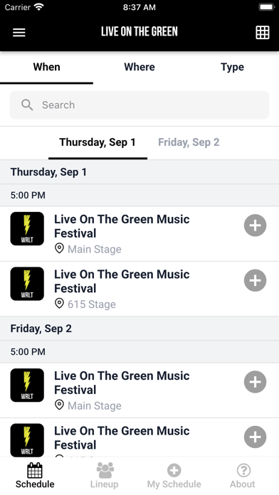 WRLT Lightning 100 Nashville Screenshot