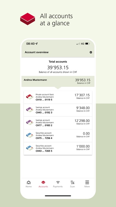 BEKB App – Mobile Banking Screenshot