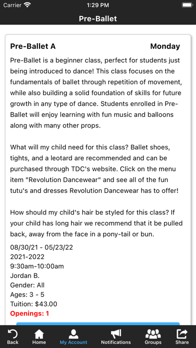 TDC Athletics Screenshot