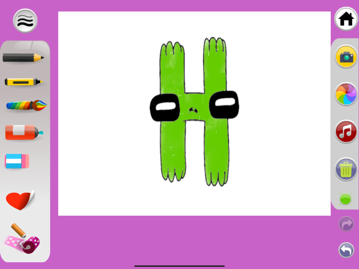 Alphabet Glitter Lor Coloring