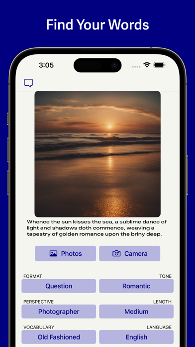 AI Photo Captions - 1000 Words Screenshot