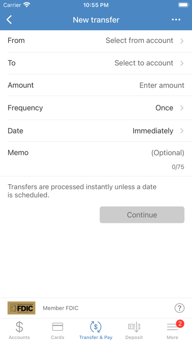 Walpole Co-operative Bank Screenshot