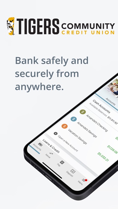 Tigers Community Credit Union Screenshot