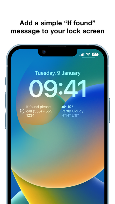 IfFound - Lock Screen number Screenshot
