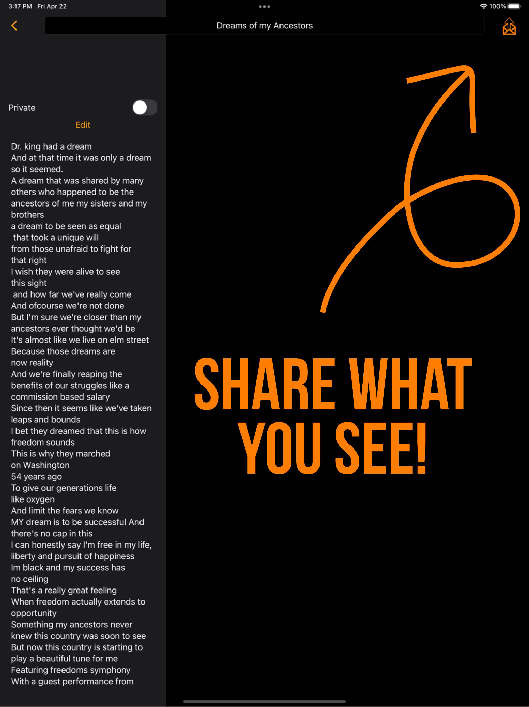 Spoken Words - Writing App