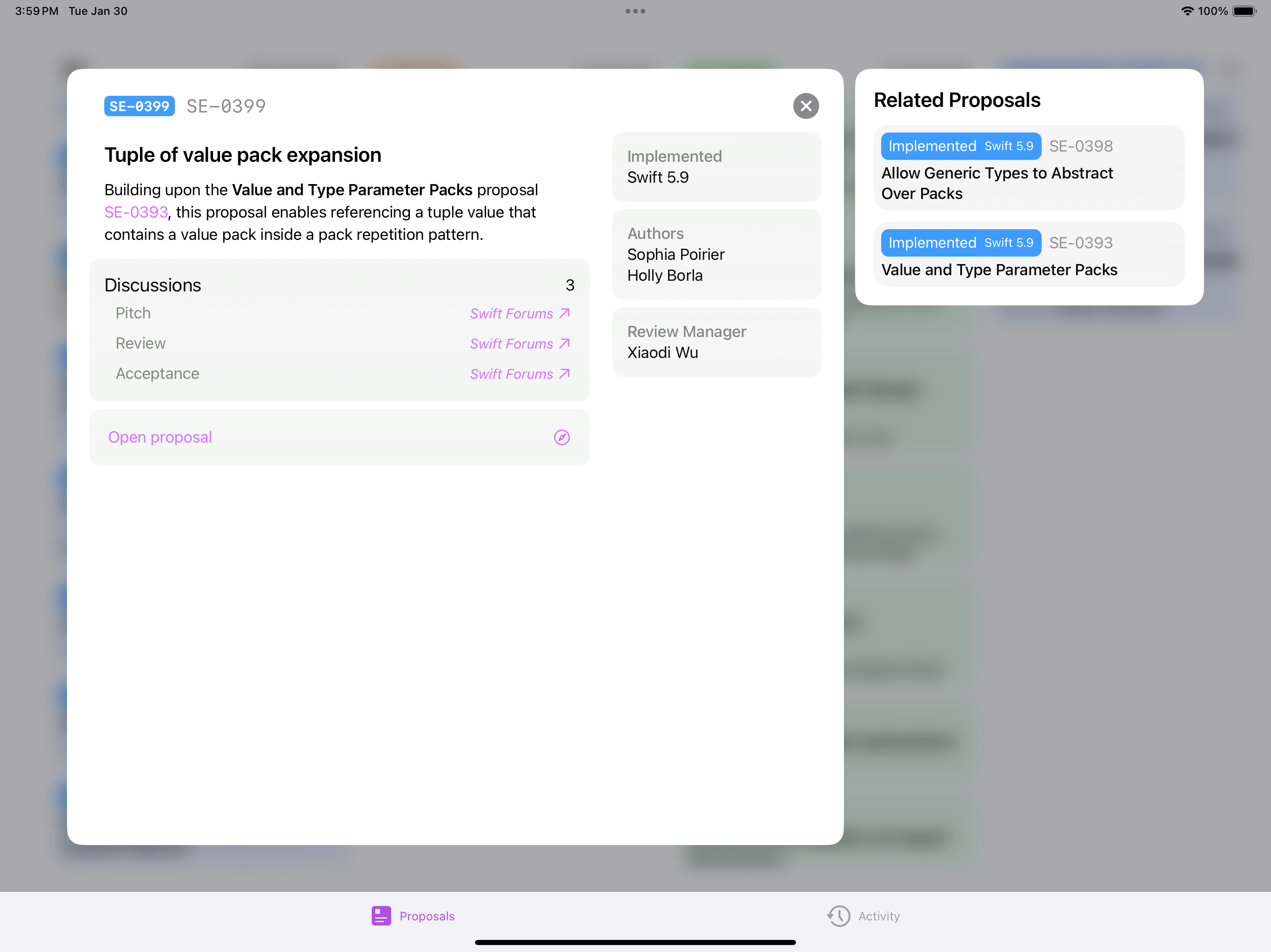 Proposal Monitor