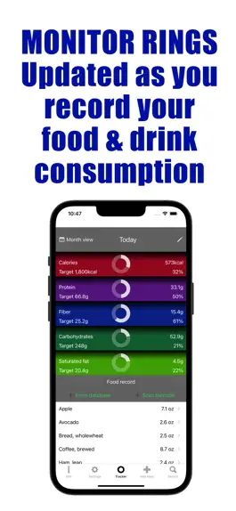 Game screenshot Track kcal fiber prot carb fat hack