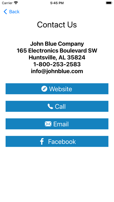 John Blue Info Link Screenshot