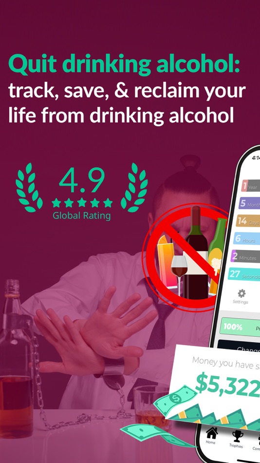 #1. Stop Drinking Alcohol – Quit! (iOS) 由: App Diggity, LLC