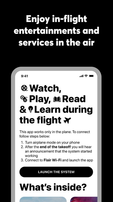 Flair: Inflight App Screenshot