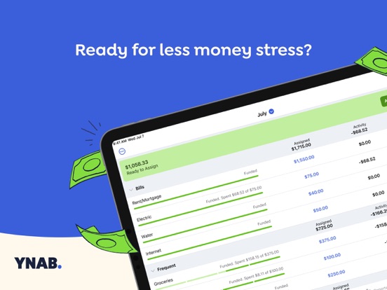 YNAB iPad app afbeelding 1