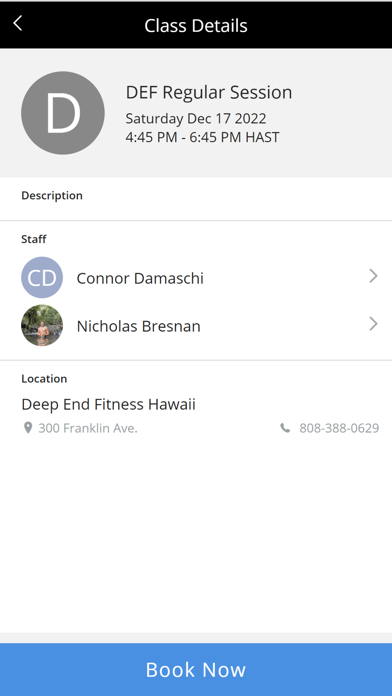 Deep End Fitness Hawaii Screenshot