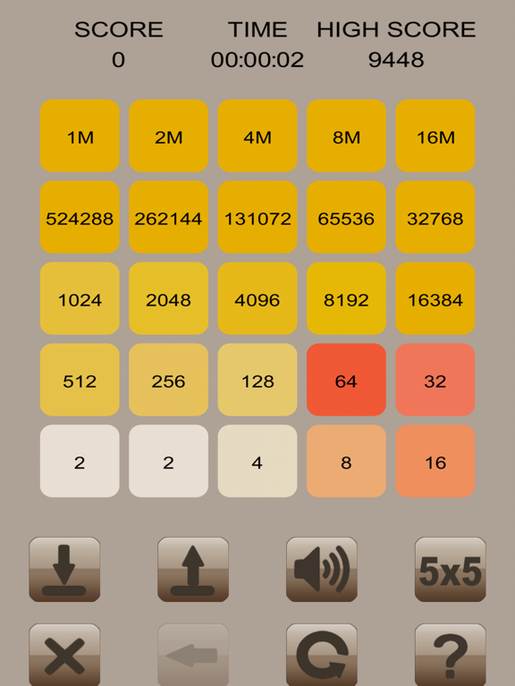 2048 Save/Load Extended iPad screenshot 7 - Games app