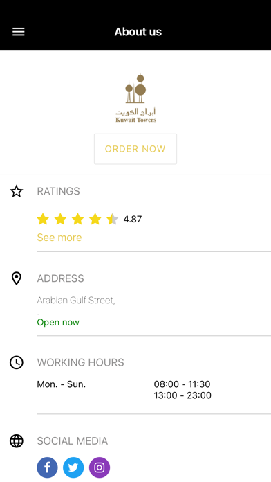 KT Restaurants Screenshot