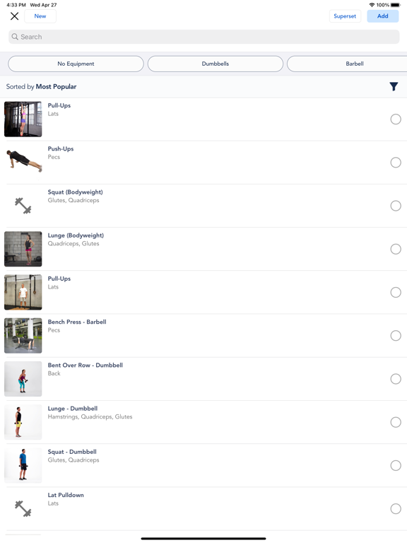 Trainador for Trainers iPad screenshot 1 - Health & Fitness app
