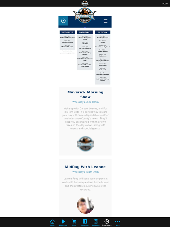 Maverick Radio NC iPad screenshot 4 - Music app