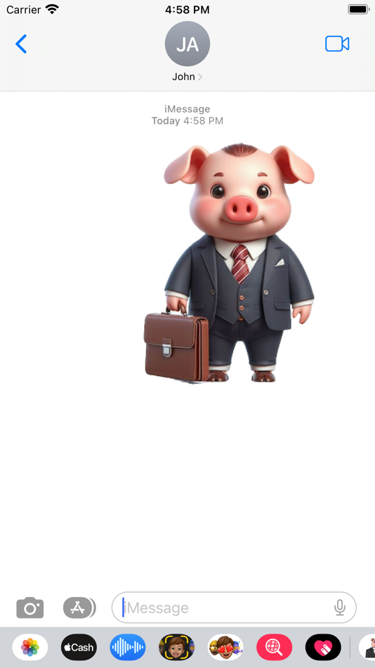 #4. Office Piglet Stickers (iOS) Podle: Paul Scott