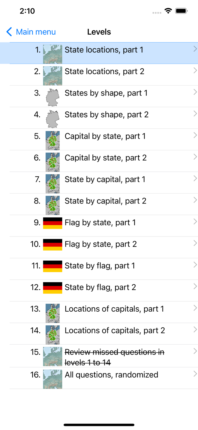 OneMileNorth Germany Quiz