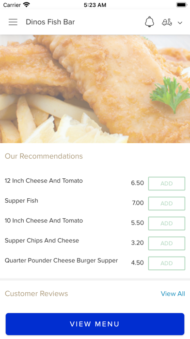 Dinos Fish Bar, Screenshot