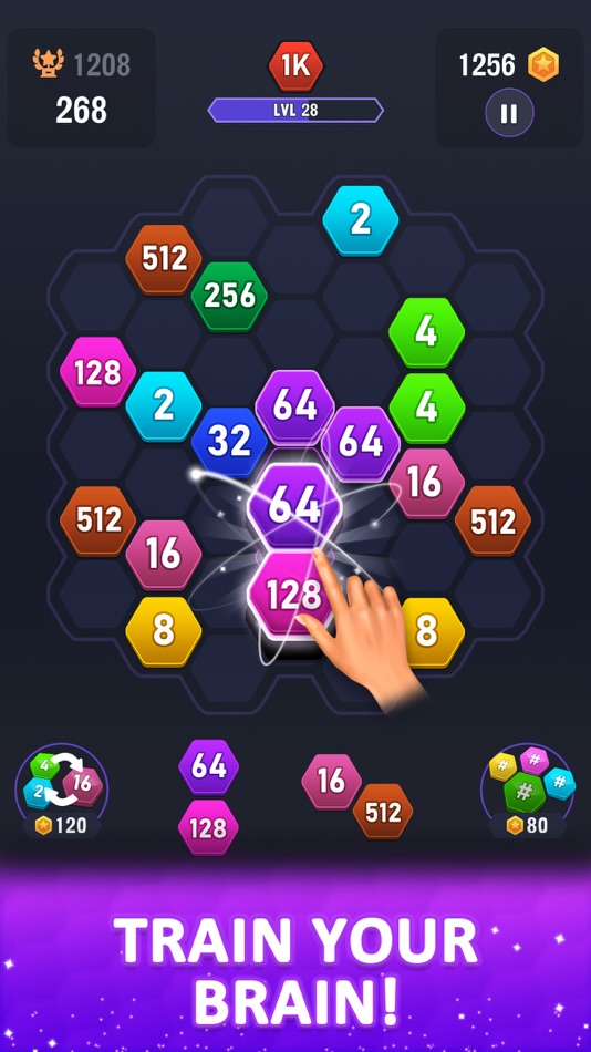 Hexa Number: 2048 puzzle game - 1.0.6 - (iOS)