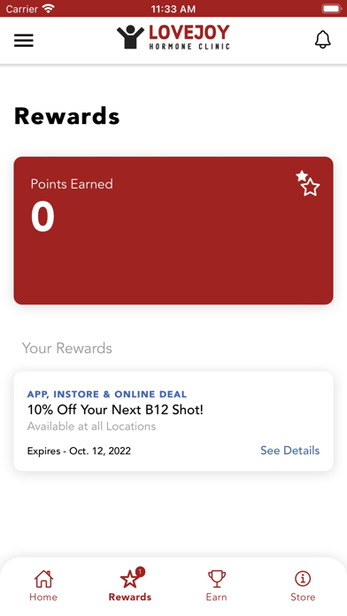 LoveJoy Rewards Screenshot