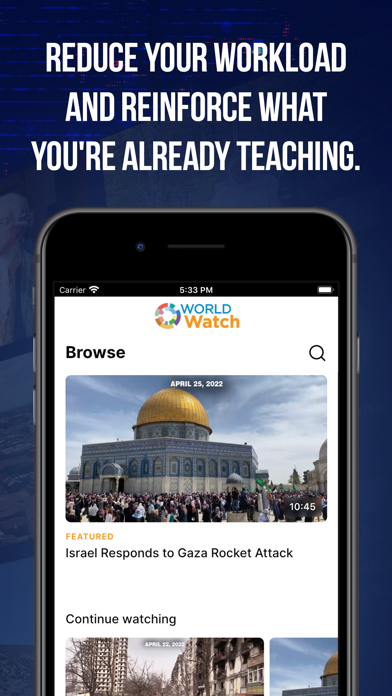 WORLD Watch for Schools Screenshot