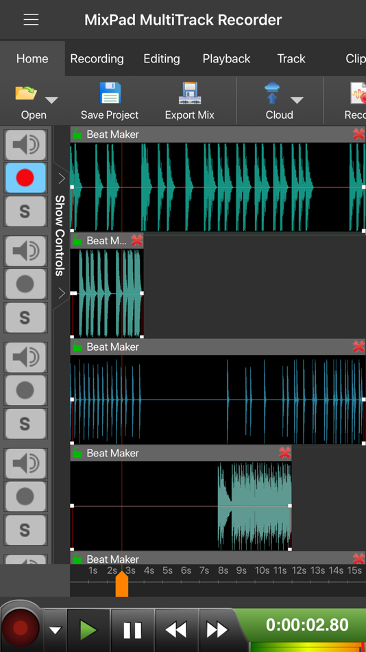 #1. MixPad Master's Edition (iOS) 由: NCH Software