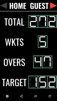 simple cricket scoreboard iphone screenshot 1