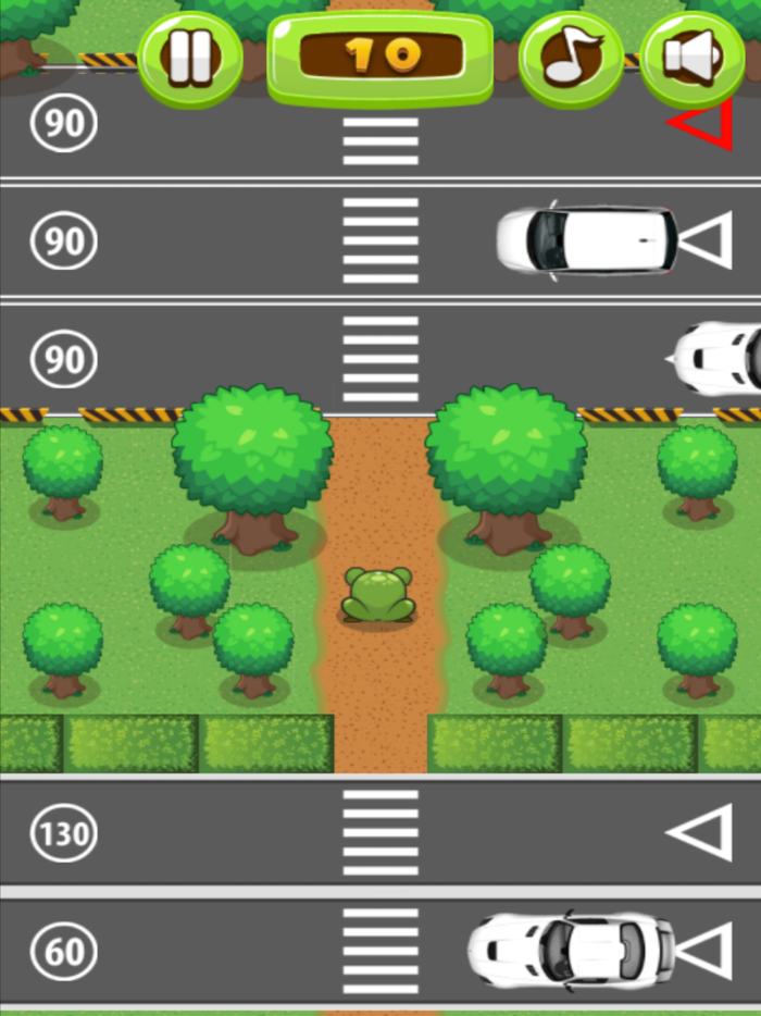 Froggy cross the road