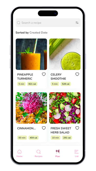 Raw Food Romance Meal Planner Screenshot