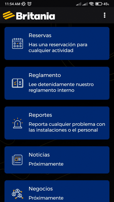 Club Britania Zavaleta. Screenshot