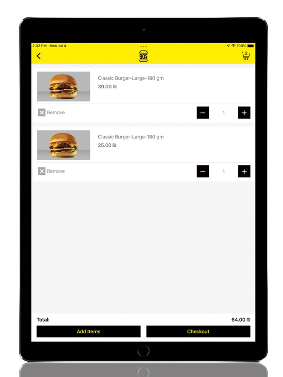 90s Burger iPad screenshot 2 - Food & Drink app