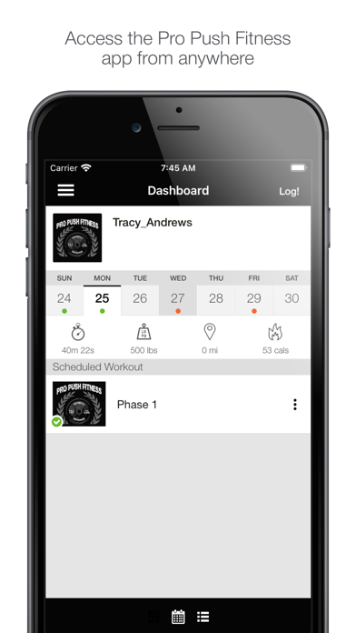 Pro Push Fitness Screenshot
