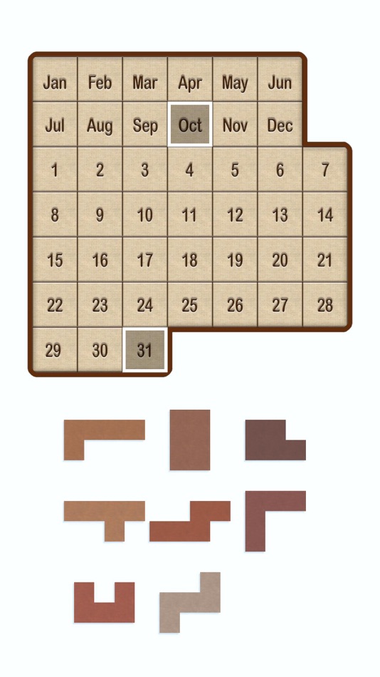 #1. Calendar Puzzle! (iOS) 由: Benjamin Richy