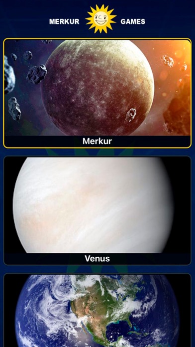Space & planet Merkur and Mars Screenshot