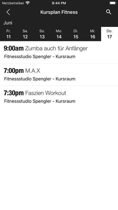 Fitnessstudio Spengler Screenshot
