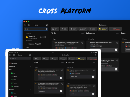 Bookmarks: Organize & Track iPad screenshot 3 - Productivity app
