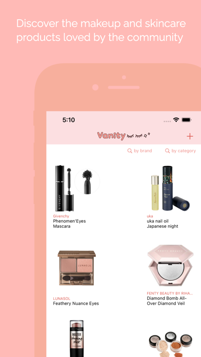 Vanity App Screenshot